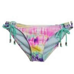 Hobie Tie Dye Bikini Fringe Swimsuit Bottom Small New
